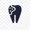 Holed Tooth transparent icon. Holed Tooth symbol design from Den