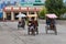 Holguin, Cuba 12/12/2018 Cyclo taxi or rickshaw waiting for passengers