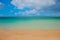 Holguin, Guardalavaca Beach, Cuba: Caribbean sea with beautiful blue-turquoise water and yellow sand. Paradise landscape.