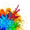 Holi colorful abstract background. graphic paint