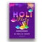 Holi party flyer or invitation card design.