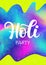 Holi party invitation colorful poster