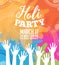 Holi Party invitation poster greeting card design.