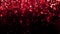 Holiday abstract red background with falling glitter particles. Beautiful festive sparkling luxury background. Shiny particle