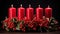 holiday advent candle wreath