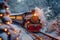 Holiday adventure aboard the Polar Express in snowy scenery