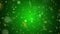 Holiday animation green background with flying sequins