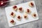 Holiday appetizers with cranberry, brie and thyme
