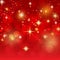 Holiday background with golden bokeh vector