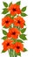 Holiday background with orange beautiful flowers.