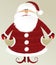 Holiday background with poor Santa Claus