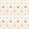 Holiday background seamless pattern happy birthday pattern with gift box gentle pink golden colors