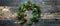 Holiday Banner Green Christmas Decorative Wreath