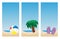 Holiday beach banners
