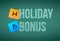 Holiday bonus message illustration