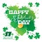 Holiday card with calligraphic words Happy St. Patrick`s Day. Sh