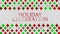 Holiday Celebration on red and green geometric winter pattern