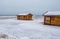 Holiday chalet in winter at SnÃ¦fellsnes peninsula in Iceland