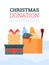 Holiday Christmas donation and Charity poster or card, vector illustration.