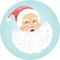 Holiday & Christmas. Happy face of Santa Claus