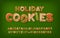 Holiday Cookie alphabet font. 3D cartoon letters and numbers.