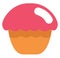 Holiday cupcake, icon