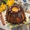 Holiday delight Slovak and Czech Babovka cake with chocolate glaze