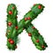 Holiday Font Letter K Isolated