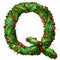 Holiday Font Letter Q Isolated