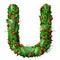 Holiday Font Letter U Isolated