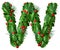Holiday Font Letter W Isolated