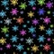 Holiday Glitter hand drawn artistic star snowflakes  sparkling seamless background