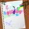 Holiday graphic with paper