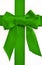 Holiday green bow and ribbon