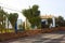 Holiday home for tourists in the balearics under construction typical cubic square villa of ibiza and formentera in the middle of