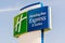 Holiday Inn Express and Suites sign in Dallas Fort Worth, USA