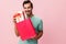 Holiday man gift package client shop bag lifestyle buy surprise shopper sale