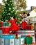 Holiday Mickey and Minnie Mouse on Parade.