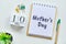 Holiday Mother Day - 10 tenth May Month Calendar Concept on Wooden Blocks