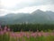 Holiday mountains summer landscape sky blue lake