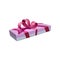 Holiday package, closed gift box isolated