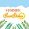 Holiday party wallpaper design, summer sunshine vector ilustration design