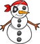 Holiday Pirate Snowman