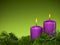 Holiday purple candles