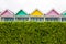 Holiday, resting pavilions by the North Sea in Weymouth