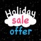 Holiday sale discount offer symbol