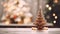 Holiday Showcase, Out-of-Focus Christmas Table Setting GenerativeAI