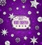 Holiday Silver Starry Background with Best Wishes