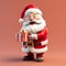 Holiday spirit with this delightful cartoon figurine of Santa Claus.