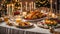 Holiday table different Christmas snacks party celebration appetite luxury service